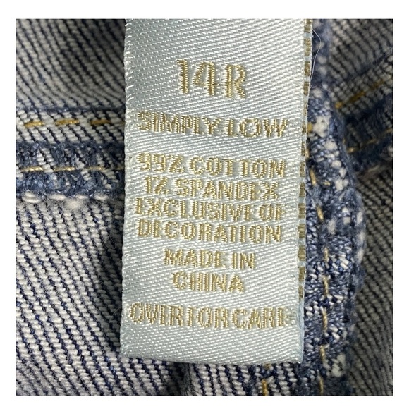 I Love Justice Jeans Simply Low Capri Juniors 14R Blue Distressed Pockets - Picture 12 of 14
